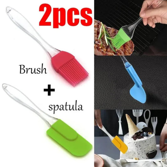 Silicone Spatula & Heat Resistant Silicone Brush - My Store